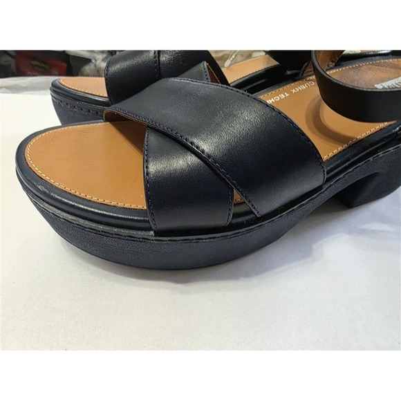 Fitflop Shoes - NWOT FitFlop 9 Platform Ankle Wrap Sandals Navy Blue 127669